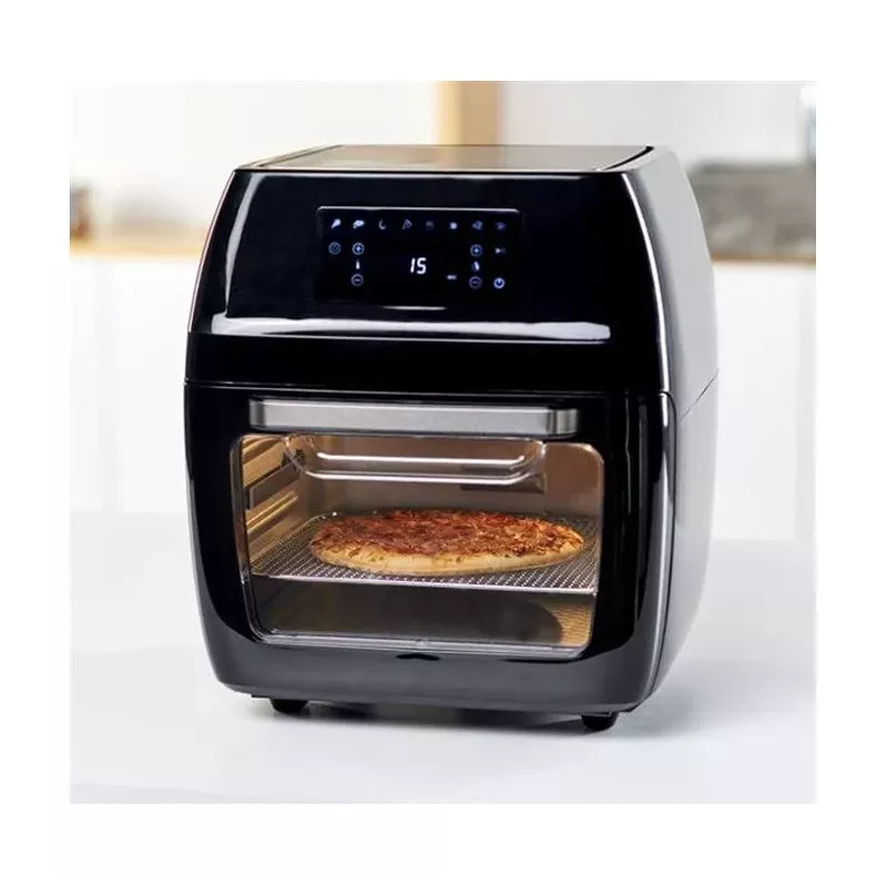Karstā gaisa fritieris Black & Decker BXAFO1200E — 12 L, 1700 W, skārienvadība, 40–200 °C, rotējošais iesms, cepšana un fritēšana