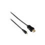 Hama HDMI 0.5m HDMI kabelis HDMI Type A (Standard) HDMI Type D (Micro) Melns