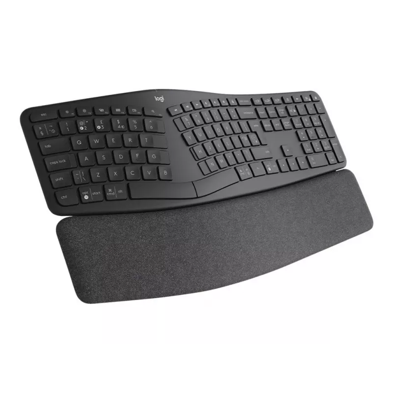 Logitech ERGO K860 - Tastatūra - Bezvadu - 2,4 GHz, Bluetooth 5.0 - QWERTY - GB - Grafīts