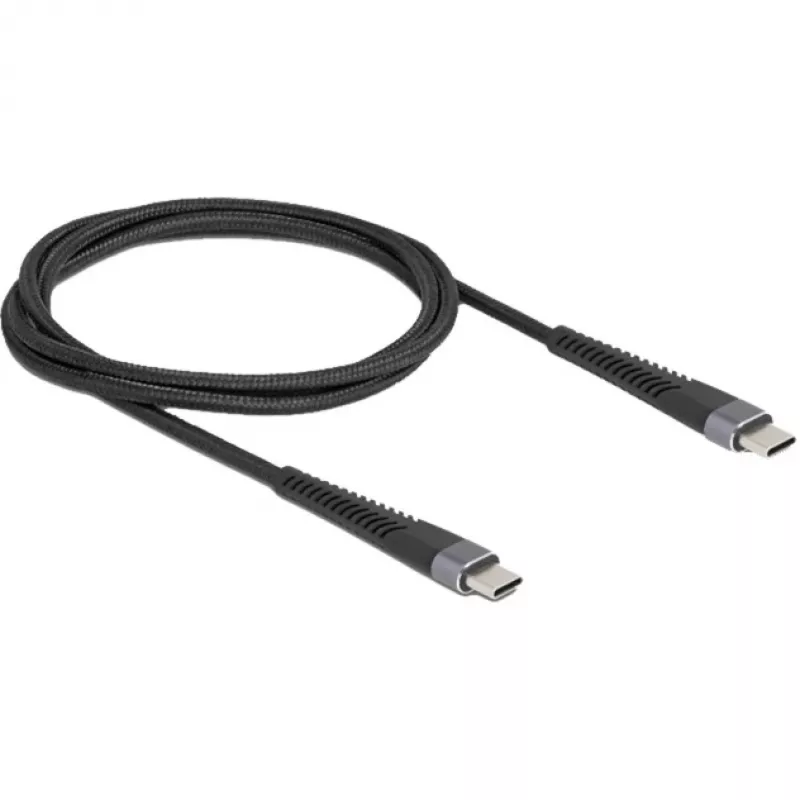 USB kabelis DeLOCK 81124 USB 2.0 1 m USB C melns