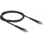 USB kabelis DeLOCK 81124 USB 2.0 1 m USB C melns