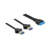 USB kabelis DeLOCK 85244 0.8 m melns