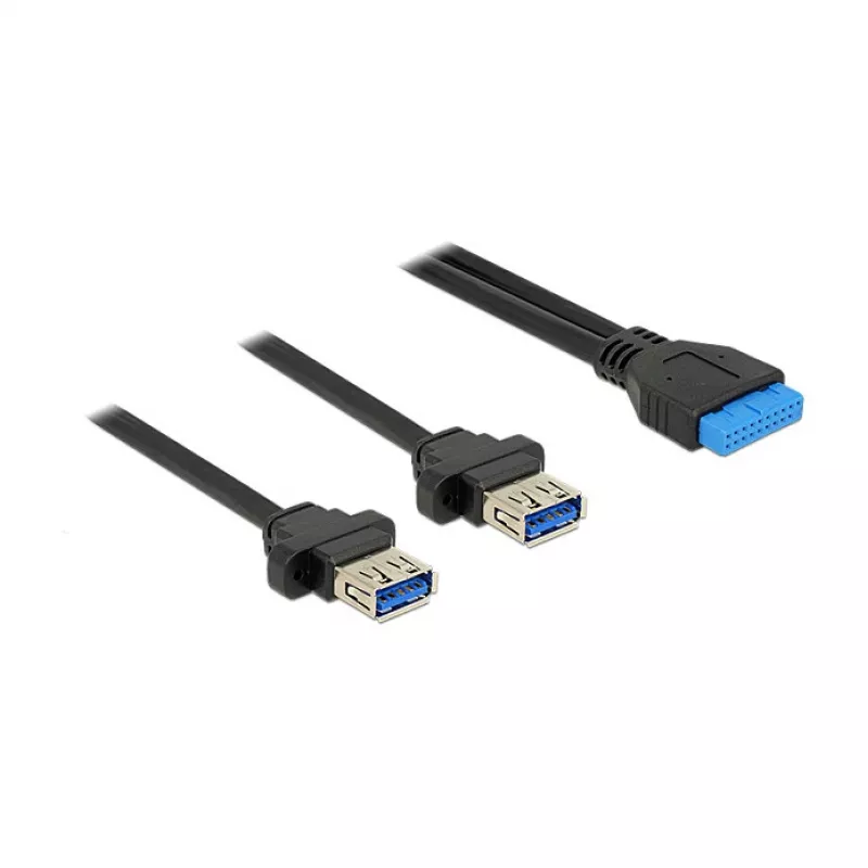 USB kabelis DeLOCK 85244 0.8 m melns