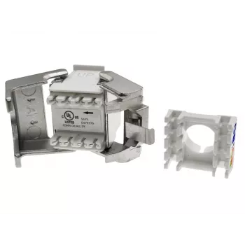 Alantec MB004-1 RJ45 bezzaru STP cat.6 PoE+ keystone modulis ALANTEC Plus - Uzlabota pārraides veiktspēja