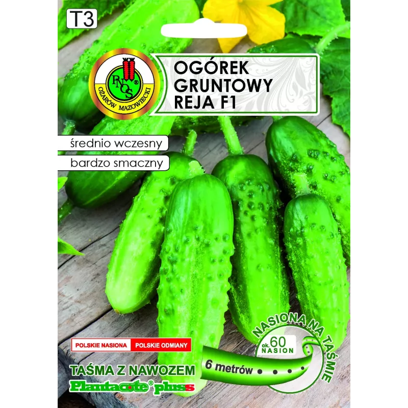 Sēklu lente Apte Cucumber Reja F1 gurķis 6 m ar lēnas iedarbības mēslojumu Platnacote, vidēji agra šķirne