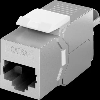 Goobay Keystone RJ45 modulis CAT 6A, STP, plāns - krokodila tipa, spaiļu sloksne LSA montāžai (bez instrumentiem) (79448)