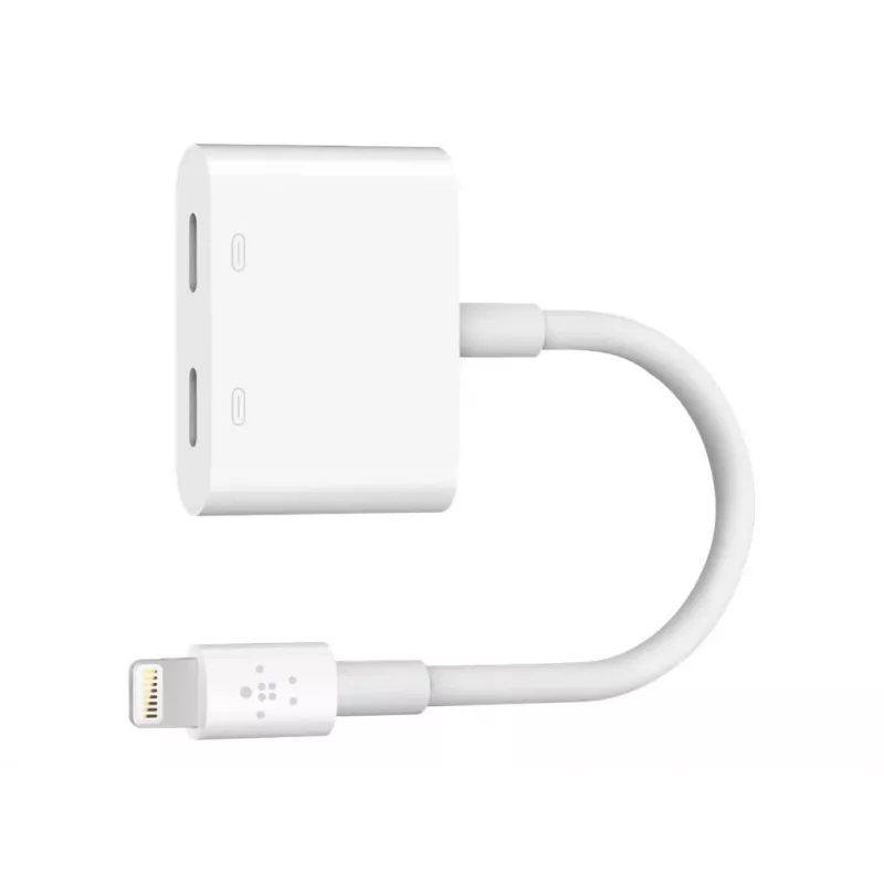 Belkin | Lightning Audio + Charge RockStar kabelis, 11,5 cm, balts | F8J198btWHT