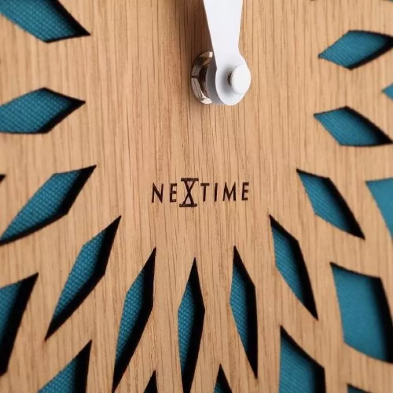 NeXtime pulkstenis 3149tq Sun Large, Ø50 cm, pie sienas, tirkīza