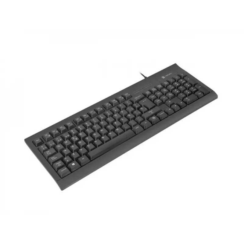 Vadu pilna izmēra NATEC Moray ES tastatūra ar USB, spāņu QWERTY, 105 taustiņi, ID karšu lasītājs, 1,5 m kabelis, melna
