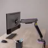 NanoRS Gaming Monitor Mount 17-32 ar RGB LED apgaismojumu, galda stiprinājums, augstuma regulēšana, pagriešana, slīpums, maks. 9 kg, VESA 75x75 / 100x100