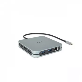 DICOTA D32057 USB Type-C centrmezgls 10000 Mbit/s sudraba krāsā