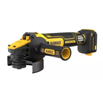 Leņķa slīpmašīna DeWalt DCG409VSN-XJ, bezvada, diska izmērs nav norādīts, ietver brīdinājumu par baterijām