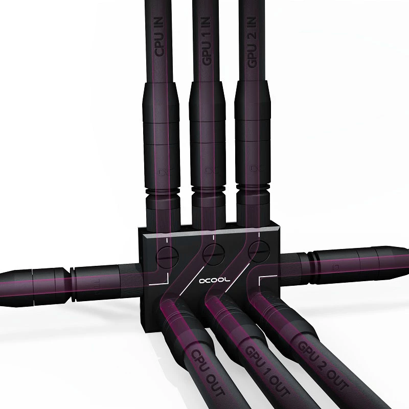 Šļūtenes savienotājs Alphacool 12994 Acetal Melns 78mm