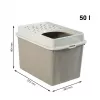 rotho Berty Eco Cappuccino kaķu pakaišu kaste — tehnopolimērs, 50 L, 572×393×404 mm, bez BPA, 1 kg