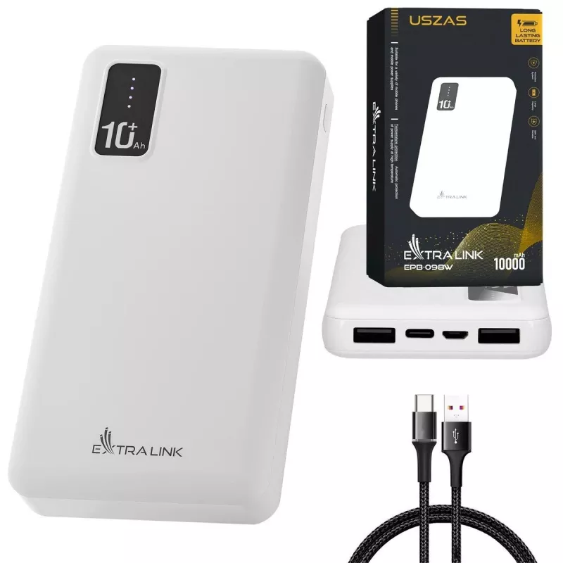 Pārnēsājams ārējais akumulators Extralink EPB-098W 10000mAh