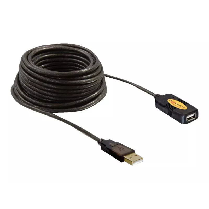 USB kabelis DeLOCK 82446 USB 2.0 10 m melns