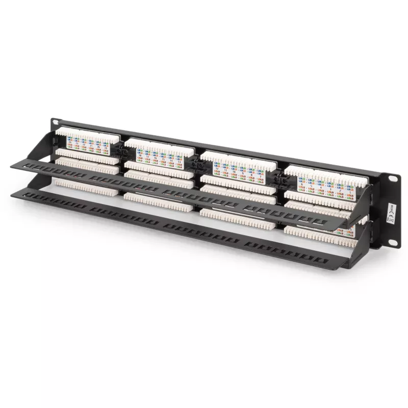 DIGITUS - Sadales panelis - RJ-45 X 48 - Pelēks, RAL 7035 - 2U - 48 porti (DN-91648U)