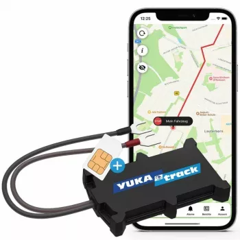 GPS izsekotājs KSIX Yukatrack easyWire — universāls GPS izsekotājs, melns, 63 g, 92,5×57,6 mm