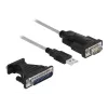 DeLOCK Adapteris USB 2.0 Type-A uz seriālo RS-232 D-Sub 9 + D-Sub 25