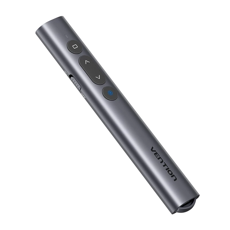 Bezvadu lāzera rādītājs Vention KQIH0 — sarkans lāzers, maksimālais darbības diapazons 50 m, USB saskarne, viegls PVC korpuss