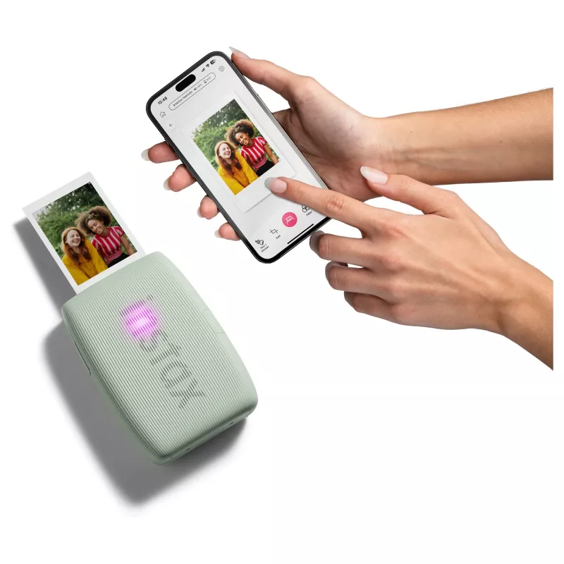 Momentfoto printeris Fujifilm Instax Mini Link3 Sage zaļa — 800×600 DPI, drukā 6,2×4,6 cm, Bluetooth, 0,21 kg
