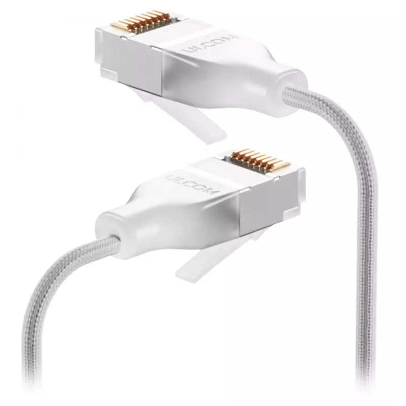 Tīkla kabelis Ubiquiti UACC-Cable-Patch-EL-C6A-0.3M-W RJ-45 Cat6a 0.3m Caurspīdīgi Balts