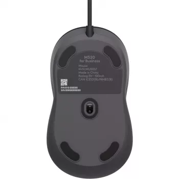 Logitech Signature Wired M520 for Business Optical Wired pele USB-C Plug-and-Play Windows/Mac/Chrome/PC/laptops - Graphite
