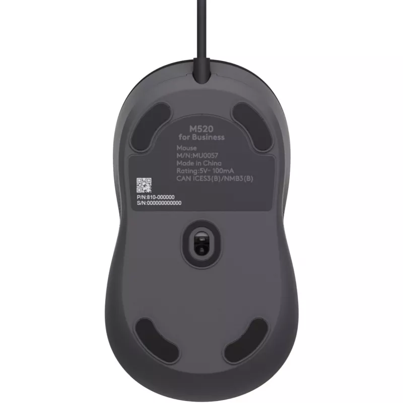 Logitech Signature Wired M520 for Business Optical Wired pele USB-C Plug-and-Play Windows/Mac/Chrome/PC/laptops - Graphite