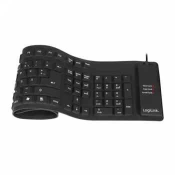 Klaviatūra LogiLink ID0019A Universal USB QWERTZ vācu melna