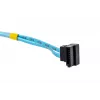 SATA kabelis Supermicro CBL-0186L 4x apaļš 0,56 m, SATA I, taisns vīrietis–vīrietis, melns/zils/balts