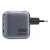 Vention GaN lādētājs FEXH0-EU 70W — 2x USB-C + 1x USB-A, PD 70W, 100–240V