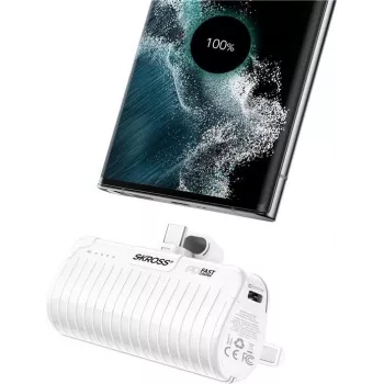 SKROSS Power Stand 18,5 W 5000 mAh — ārējais akumulators un viedtālruņa statīvs vienā (SKPB0003RPSCN)
