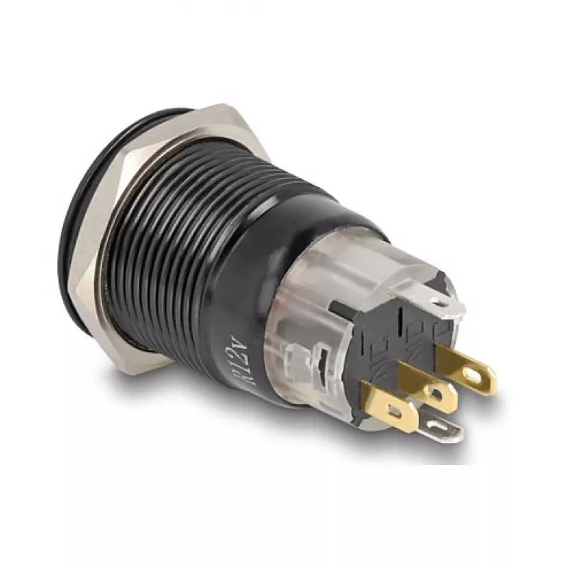 Slēdzis DELOCK 22023 19 mm 12 V ar 5 lodējamiem pieslēgumiem