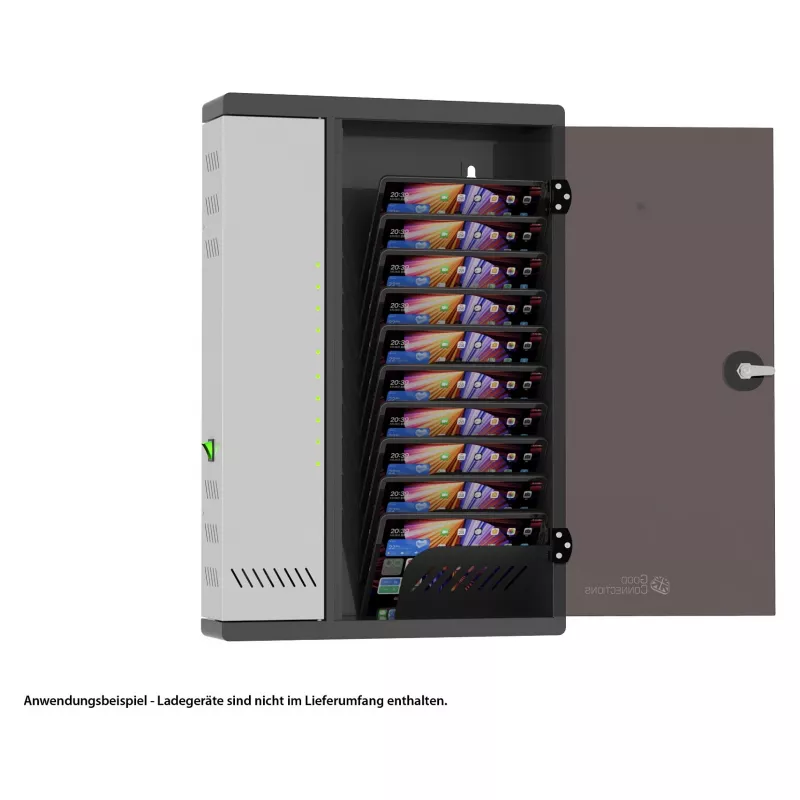Good Connections sienas uzlādes skapītis līdz 11 ierīcēm, USB-C, 30 W pieslēgvieta
