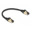Tīkla kabelis DeLOCK RJ45 Cat.6A vīriešu-uz-vīriešu S/FTP 0.3m melns