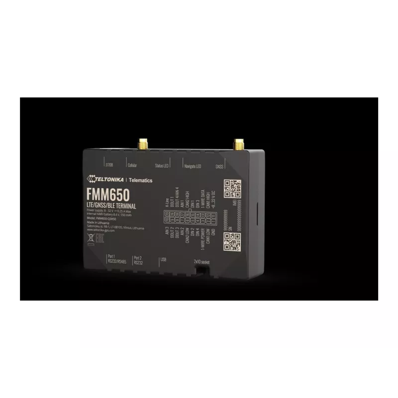 GPS izsekotājs TELTONIKA TELEMATICS FMM650 — 4G savienojamība, kompakts dizains