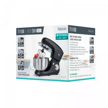 Virtuves kombains TEESA Kitchen robot EASY COOK Single Melns TSA3545-B 1000W 4L