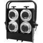 Halogen blinder EUROLITE Audience Blinder 4×PAR-36 melns — 4 lampu skatuves apžilbinātājs