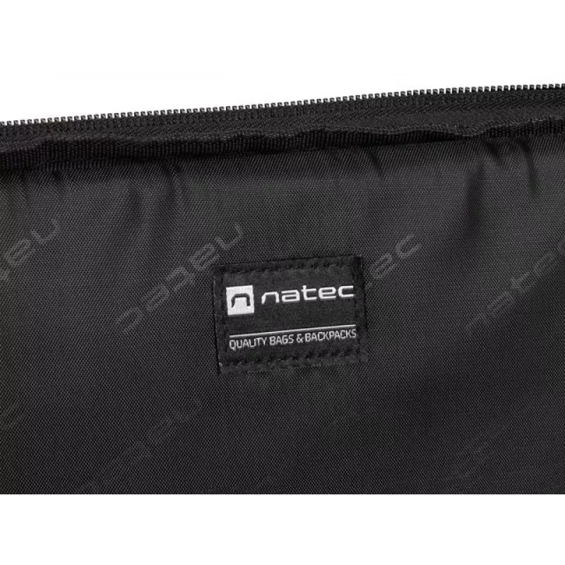 Portfelis NATEC Beira 39,6 cm (15,6 collas) — poliesters, 1 galvenais nodalījums, plecu siksna, melns