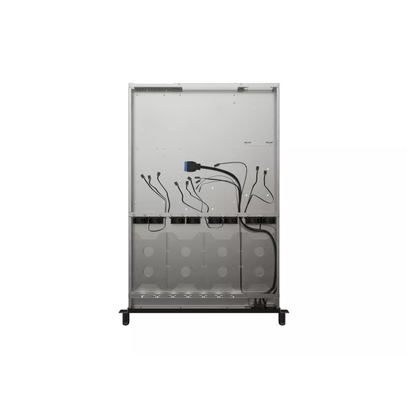 Rack Chassis Lanberg SC01-6501-12B 1U Melns 8 ventilatori HDD SSD