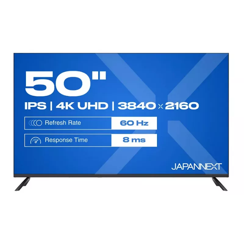 Monitors JAPANNEXT JN-IPS500UHD60F 127 cm (50 collu) 16:9 IPS UHD, energoefektivitātes klase E