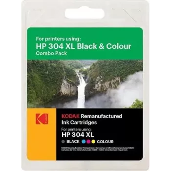 Tintes kasetne Kodak 185H030417 priekš HP DJ2620 — Krāsu komplekts HP304XL (15 ml & 18 ml)