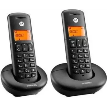 Motorola E202 Duo DECT tālrunis Melns