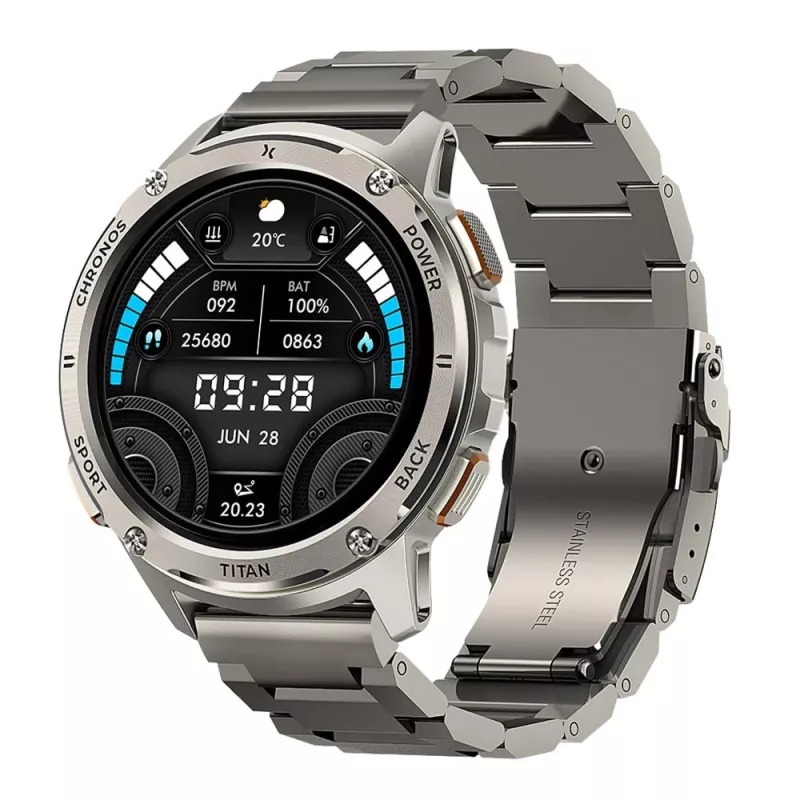 Smartwatch FW110 Titan Chronos sudraba