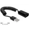 USB kabelis DeLOCK 83163 0,6 m USB 2.0 A uz A, melns