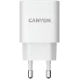CANYON H-20, PD 20W Ieeja: 100V-240V, Izeja: 1 porta uzlāde: USB-C:PD 20W (5V3A/9V2.22A/12V1.67A), Eu kontaktdakša, Aizsardzība pret pārspriegumu, pārkaršanu, pārslodzi un īssavienojumu