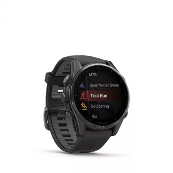 Garmin fenix 8 3,3 cm (1,3) AMOLED 43 mm Digitāls 416 x 416 pikseļi Skārienekrāns Melns Wi-Fi GPS (satelīts)