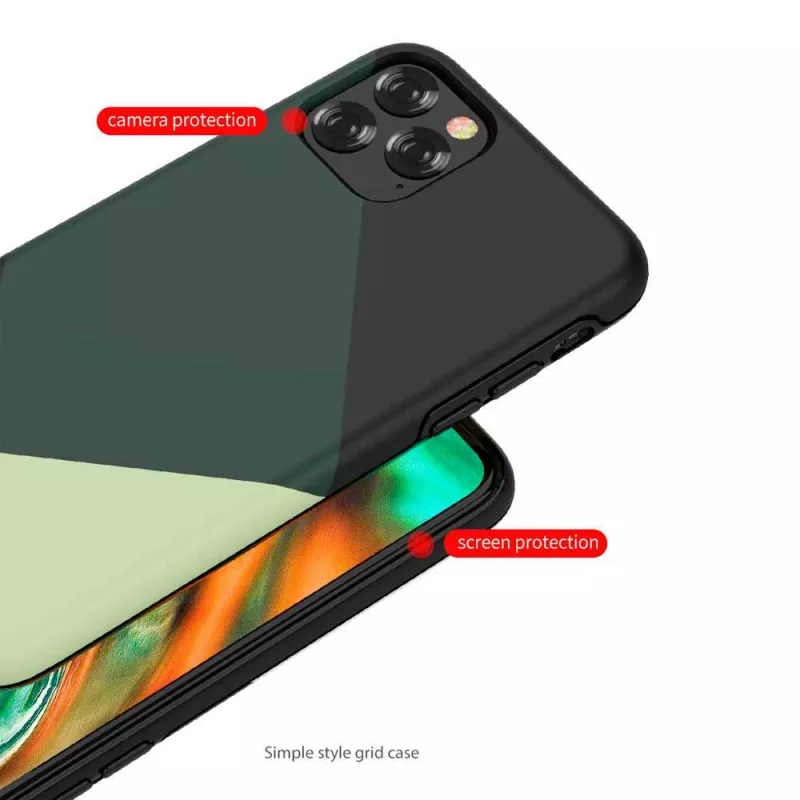 Aizsargājošs telefona maciņš Devia iPhone 11 Pro Max — zaļā vienkāršā stilā