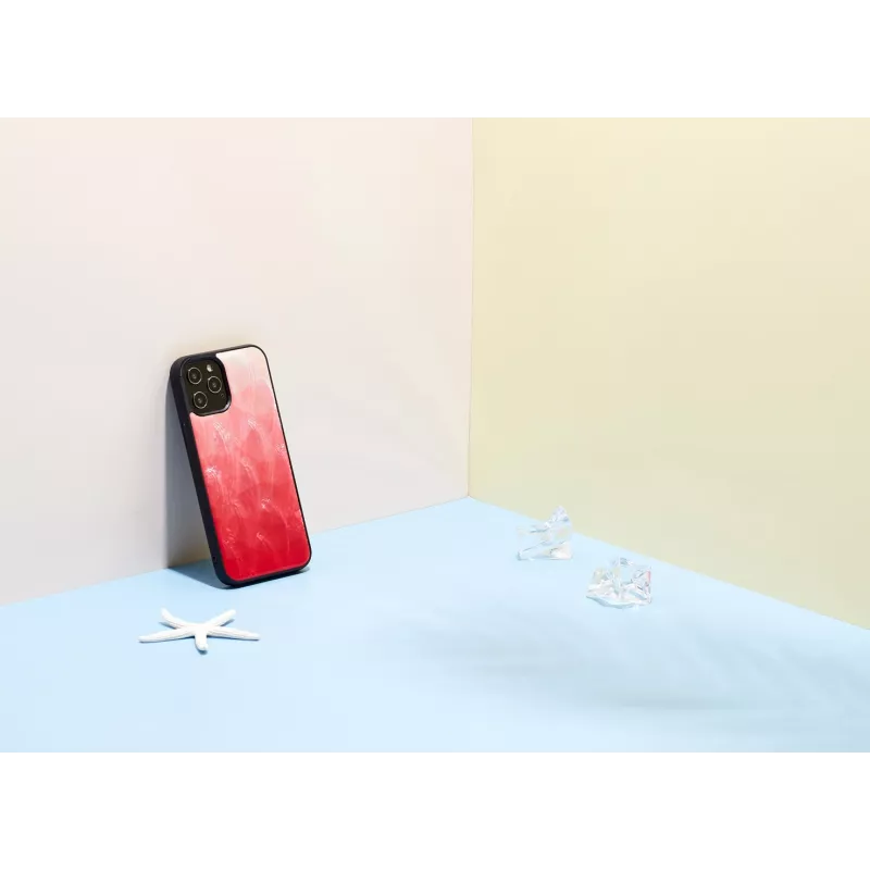 Aizsargājošs telefona maciņš iKins Apple iPhone 12 / 12 Pro, rozā ezera krāsa ar melnu apdari