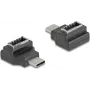 DeLOCK 67235 kabeļa pieslēguma pārveidotājs USB Type-C, USB Type-E, melns